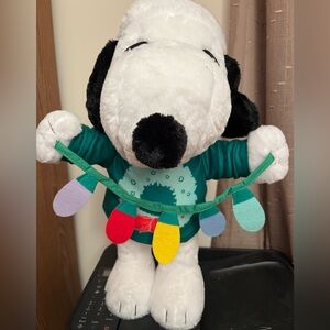 Snoopy plush Festive Plush in Santa Hat NEW